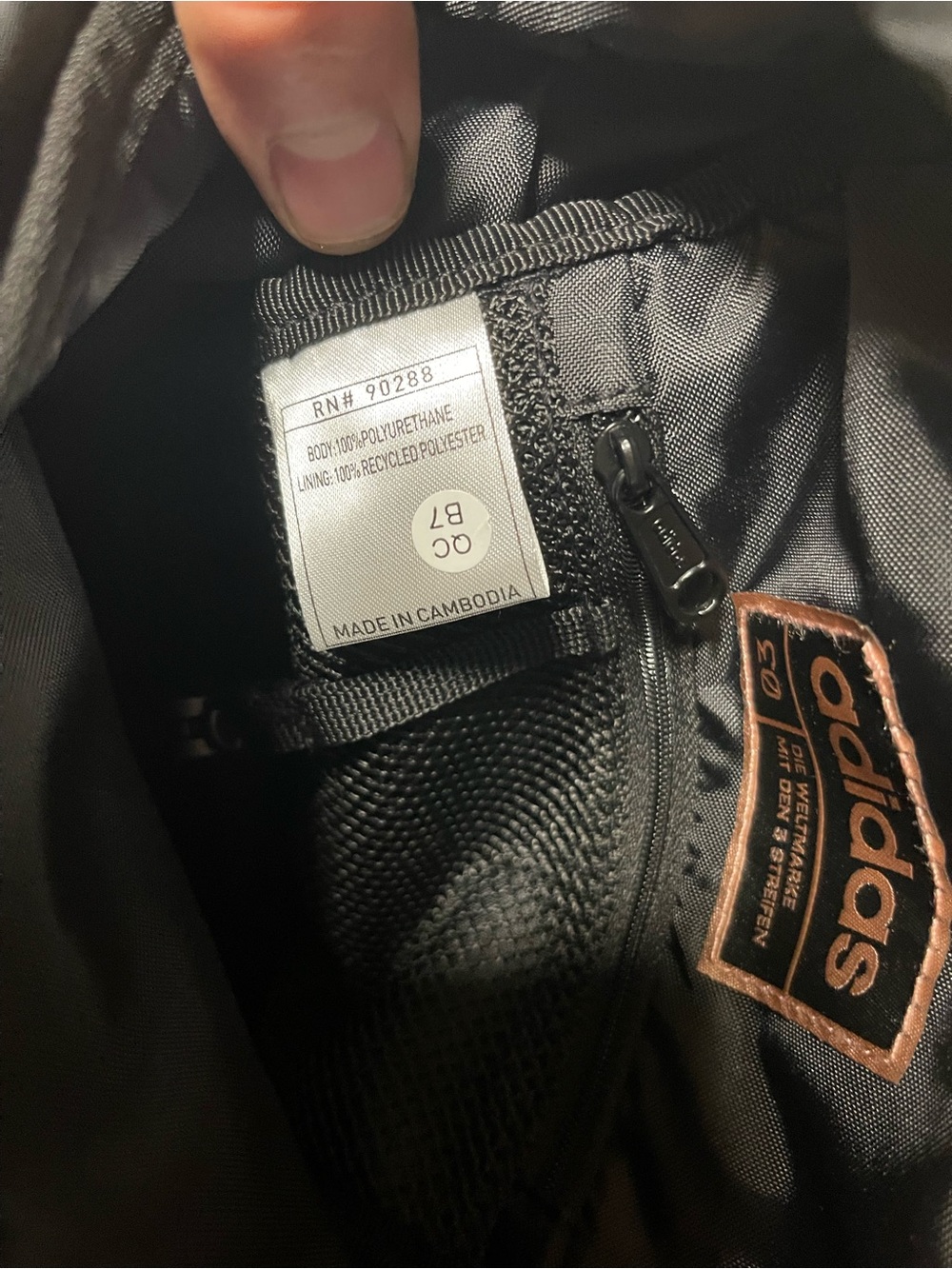 NWOT: ADIDAS Premium Mini Faux Leather Black Backpack - Picture 6 of 6